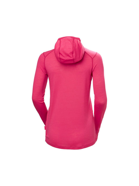 Bielizna termiczna damska HELLY HANSEN W HH DURAWOOL GUIDE HOODIE różowa
