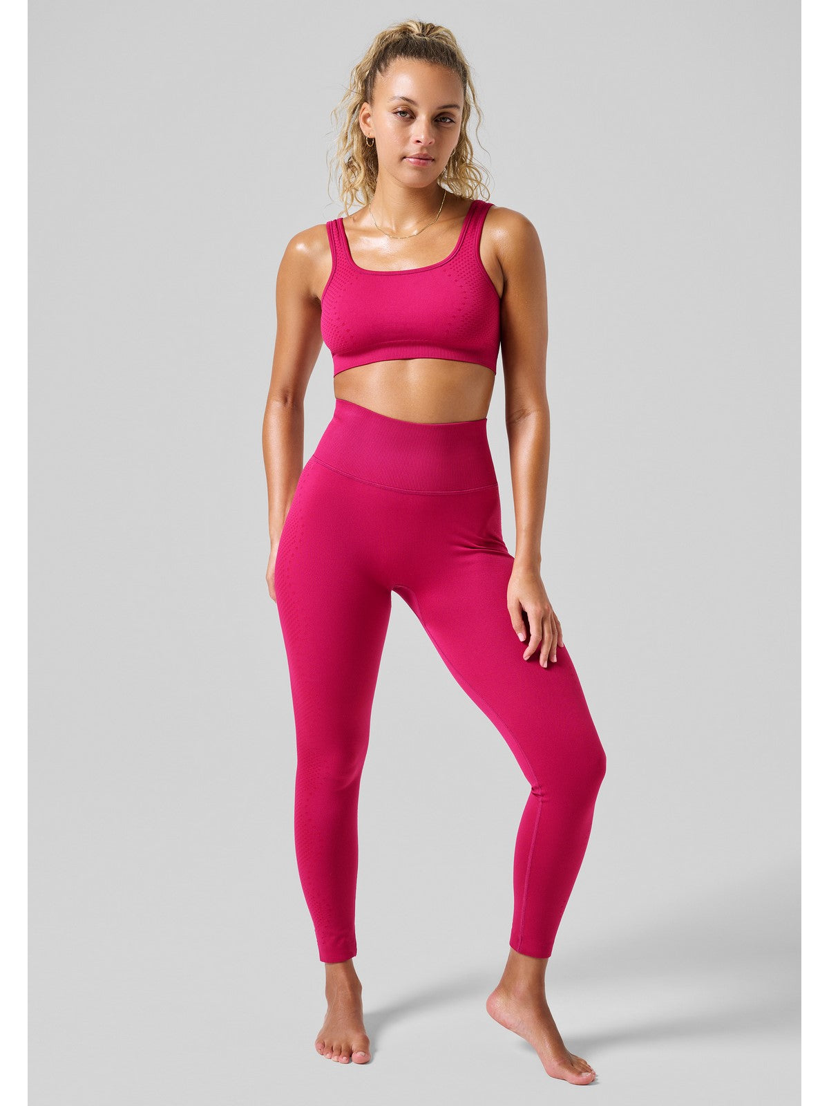 Legginsy CASALL Scallop High Waist Seamless Tights różowy - Adventure Sports