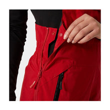 Spodnie narciarskie damskie HELLY HANSEN W LEGENDARY INSULATED BIB PANT czerwone
