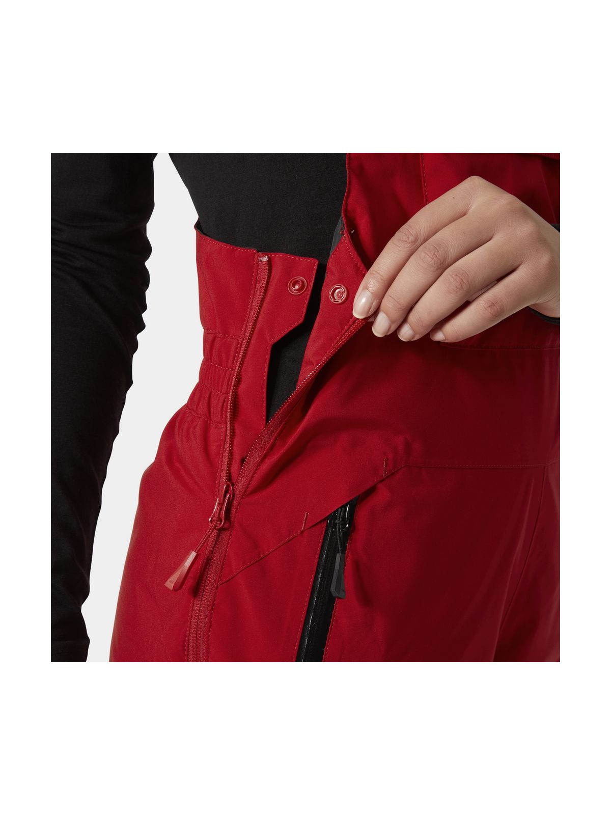 Spodnie narciarskie damskie HELLY HANSEN W LEGENDARY INSULATED BIB PANT czerwone