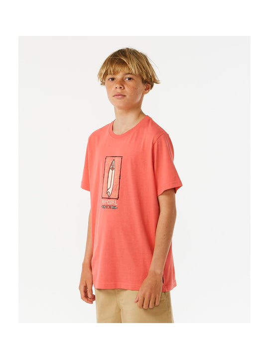 Koszulka RIP CURL Lost Islands Tee Kid czerwony - Adventure Sports
