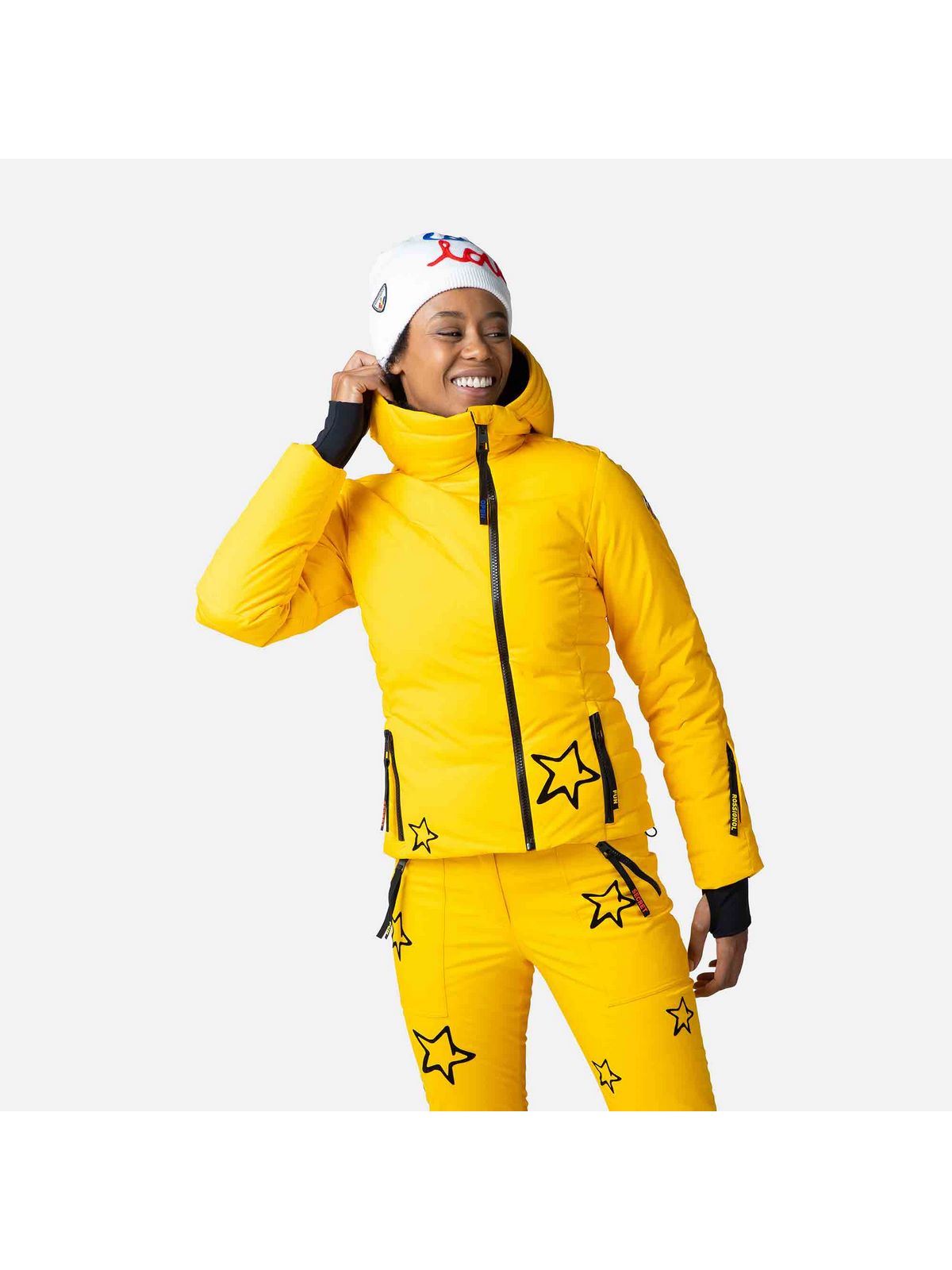 Kurtka Rossignol W Stellar Down Jkt żółty - narciarska - Adventure Sports