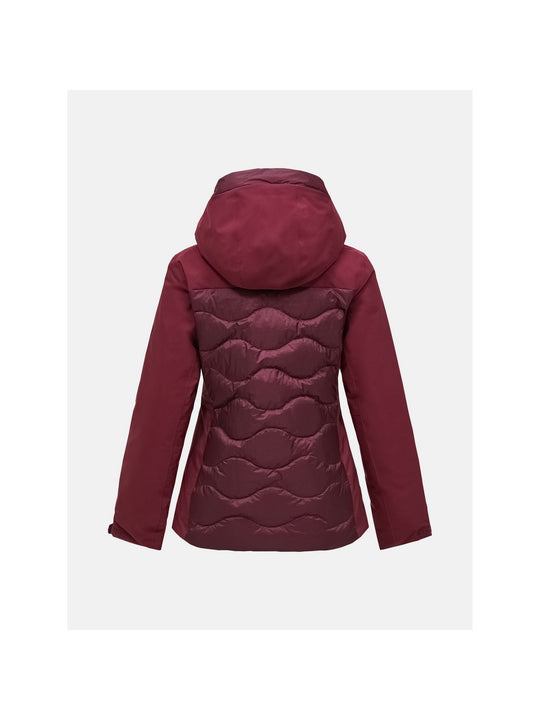 Kurtka narciarska damska PEAK PERFORMANCE Silverchute Helium Down Jacket bordowa
