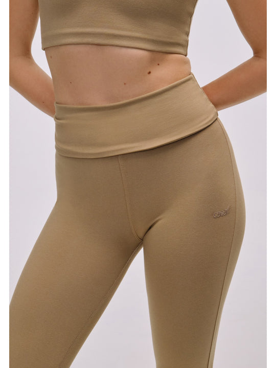 Spodnie damskie CASALL Sublime Folded Flare Pants kolor brązowy
