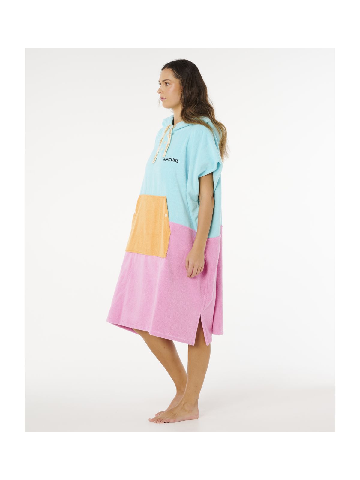 Ponczo damskie RIP CURL Premium Surf Hooded Towel niebieskie