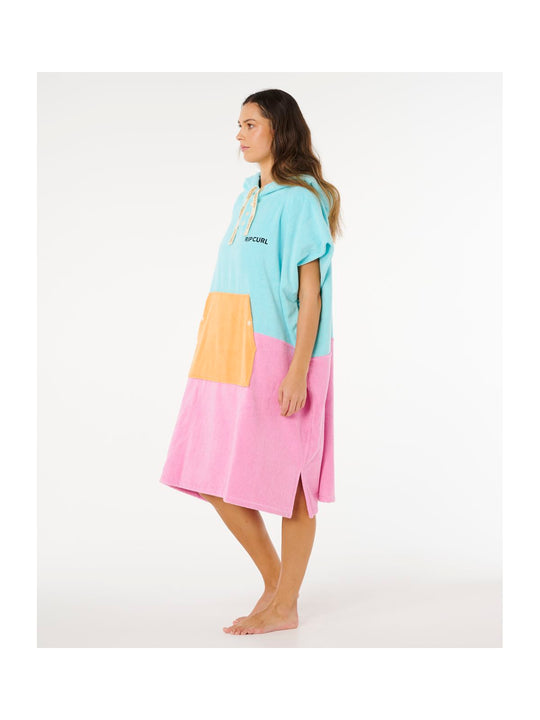 Ponczo damskie RIP CURL Premium Surf Hooded Towel niebieskie
