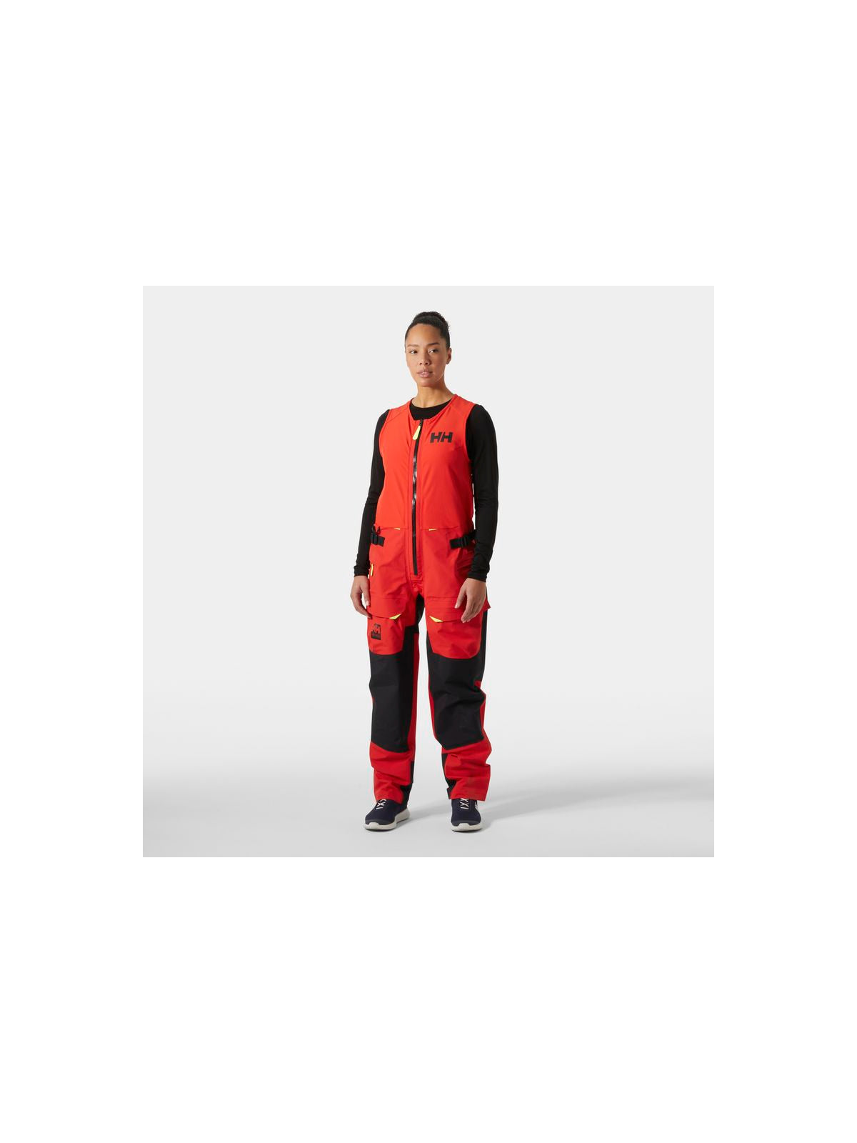 Spodnie damskie HELLY HANSEN W Ægir Race Salopett Kolor czerwone