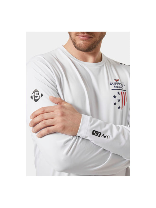 Koszulka HELLY HANSEN Am Upf Tech Ls biały - Adventure Sports
