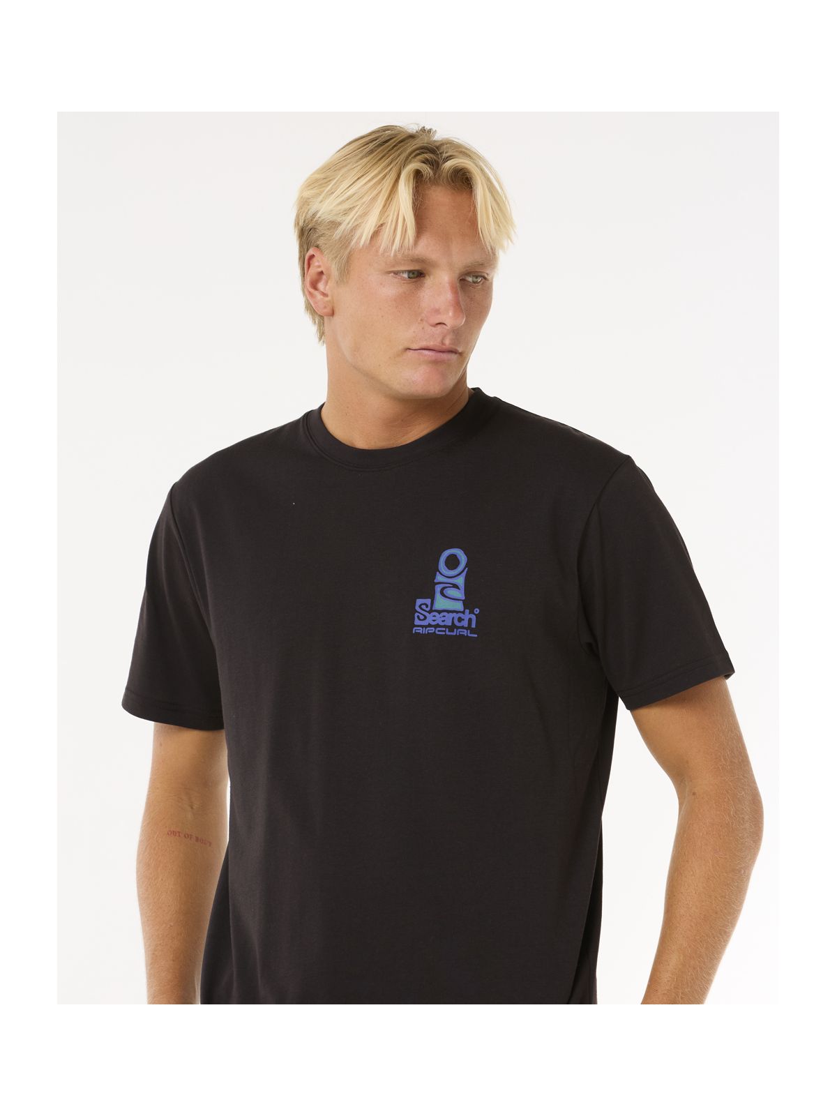 Koszulka męska RIP CURL Vaporcool Search Stack Tee czarna