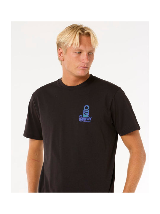 Koszulka męska RIP CURL Vaporcool Search Stack Tee czarna
