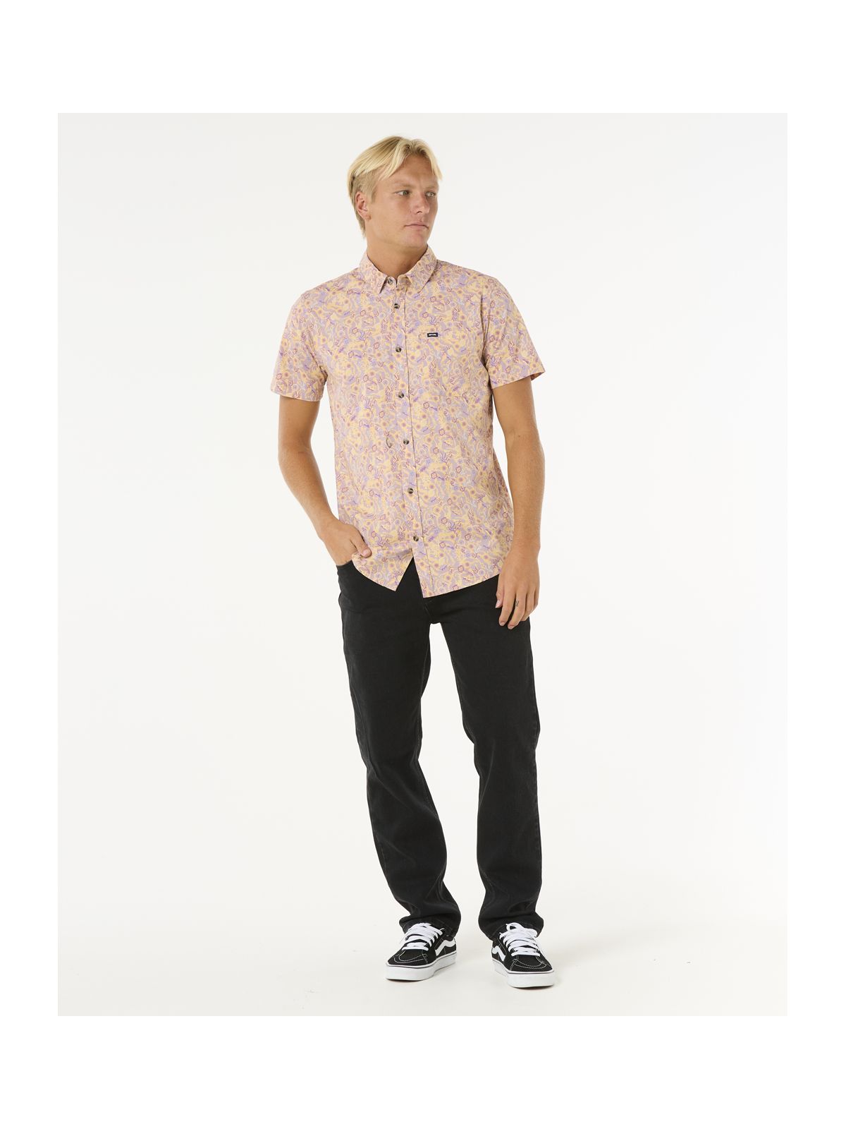 Koszula sportowa męska RIP CURL Floral Reef S/S Shirt fioletowy