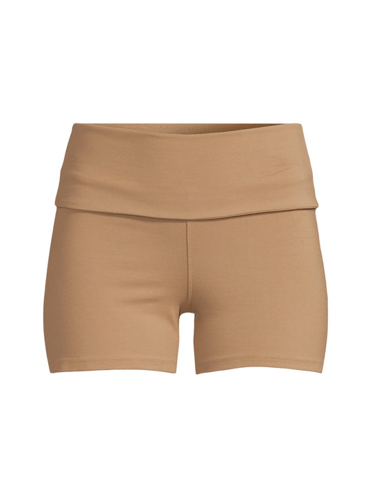 Legginsy damskie CASALL Sublime Folded Hotpants kolor brązowy
