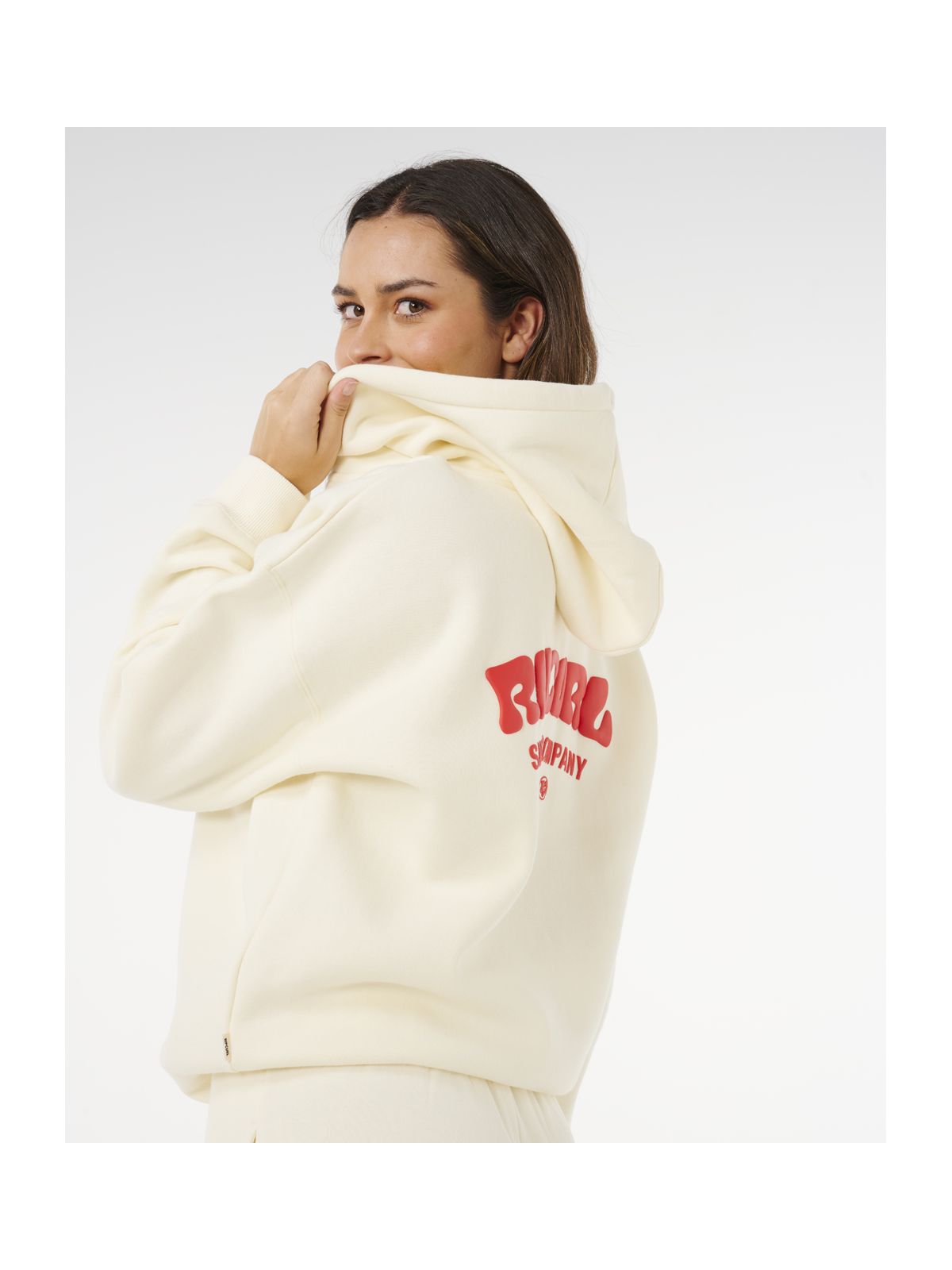 Bluza damska RIP CURL Surf Puff Heritage Hood beżowa
