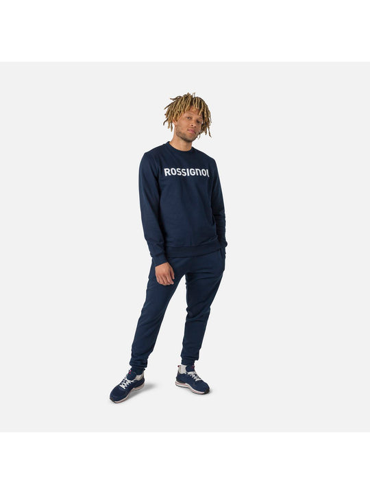 Bluza męska sportowa Rossignol LOGO SWEAT RN FL granatowy - Adventure Sports
