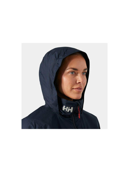 Kurtka damska HELLY HANSEN W Crew Hooded Pile Jacket kolor granatowy
