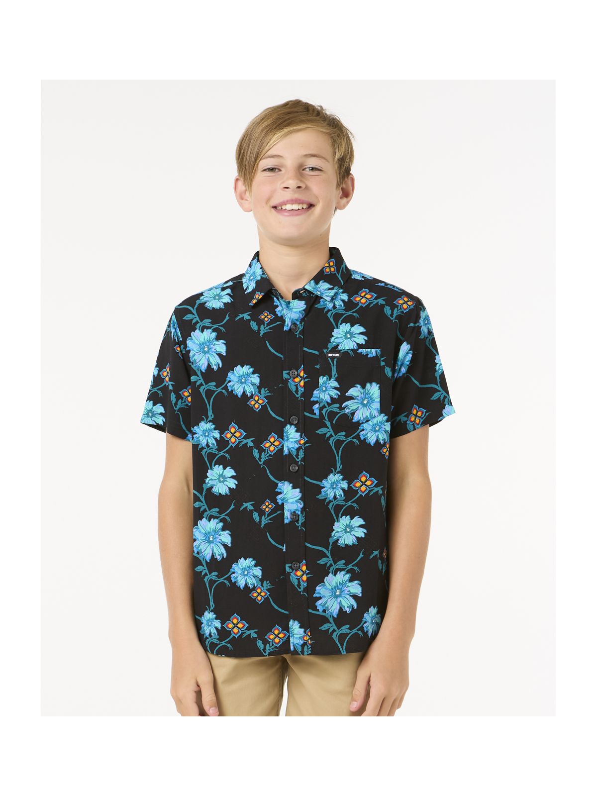 Koszula RIP CURL Surf Revival S/S Shirt-Boy czarny