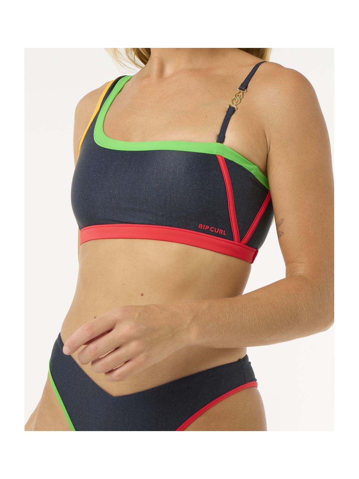 Top RIP CURL Gigi One Shoulder Top granatowy