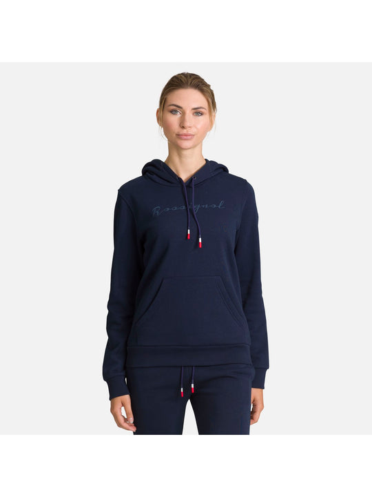 Bluza Rossignol W Logo Sweat Hood Ft granatowy - Adventure Sports
