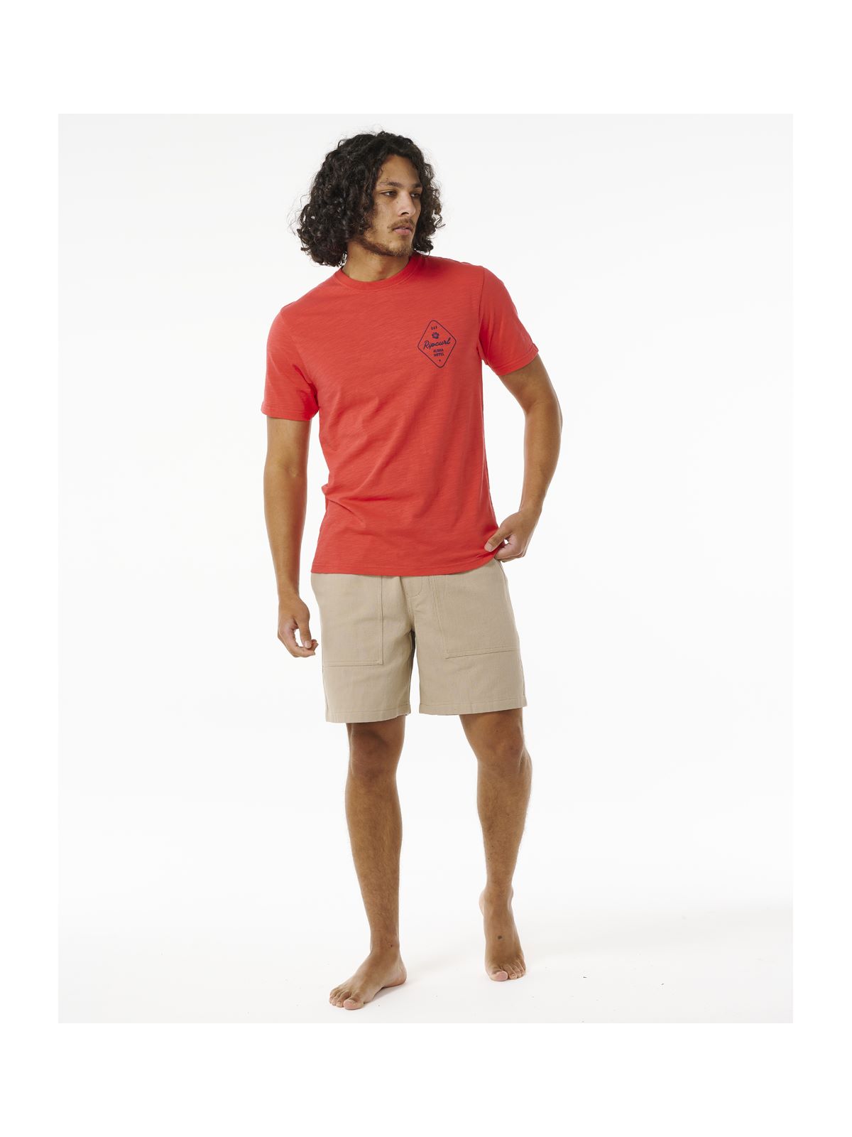 Koszulka RIP CURL Aloha Hotel Drop In Tee czerwony - Adventure Sports