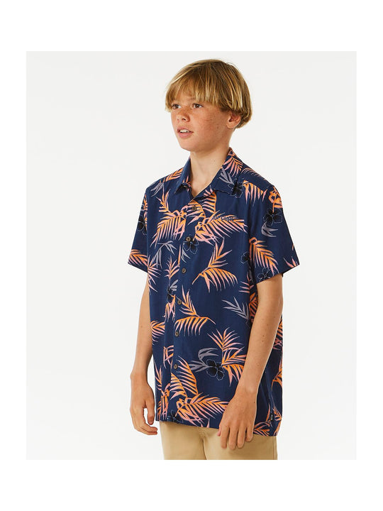 Koszula RIP CURL Surf Revival S/S Shirt Boy granatowy - Adventure Sports
