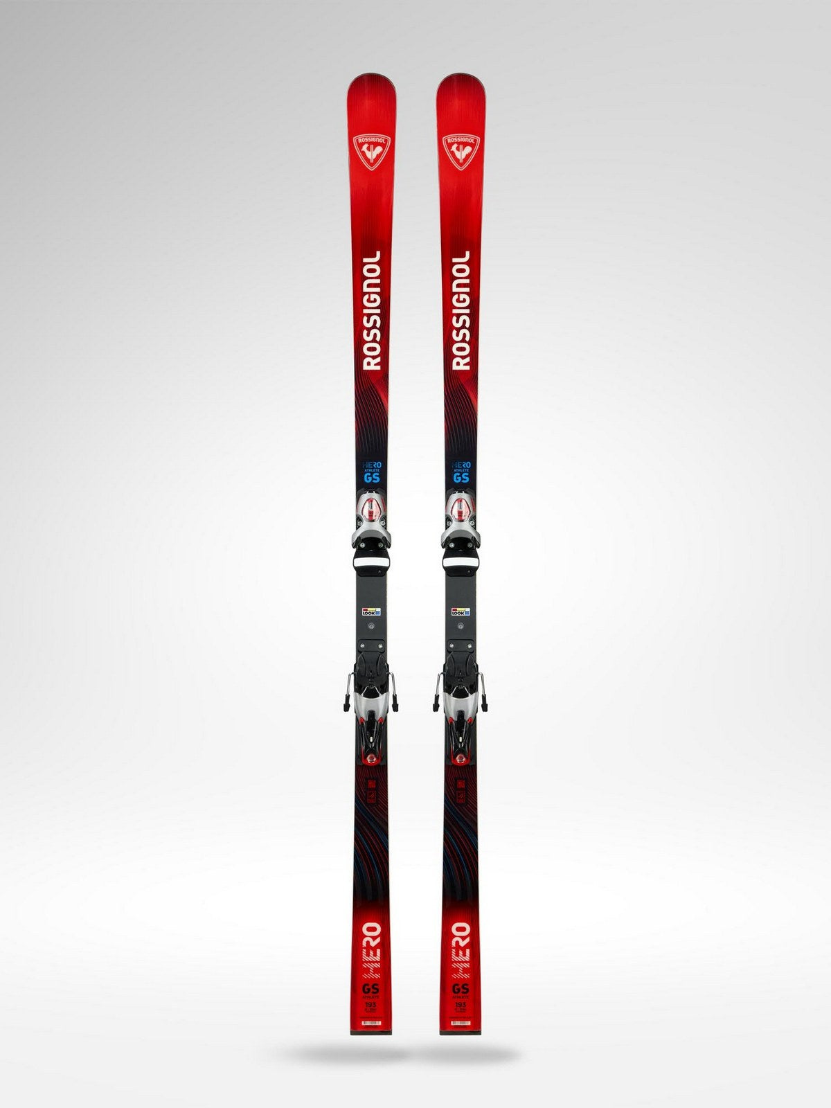 Narty ROSSIGNOL Hero Athlete FIS GS Factory 193 R22 + wiązania LOOK Px 18 Wc Rockerace Silver Red