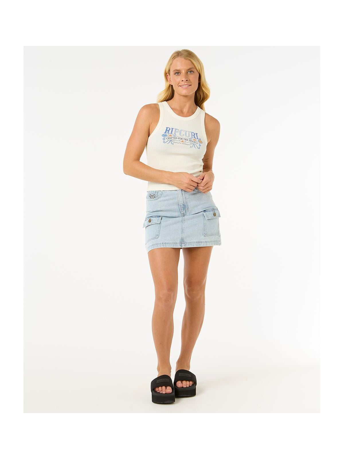 Koszulka RIP CURL Luna Ribbed Tank biały