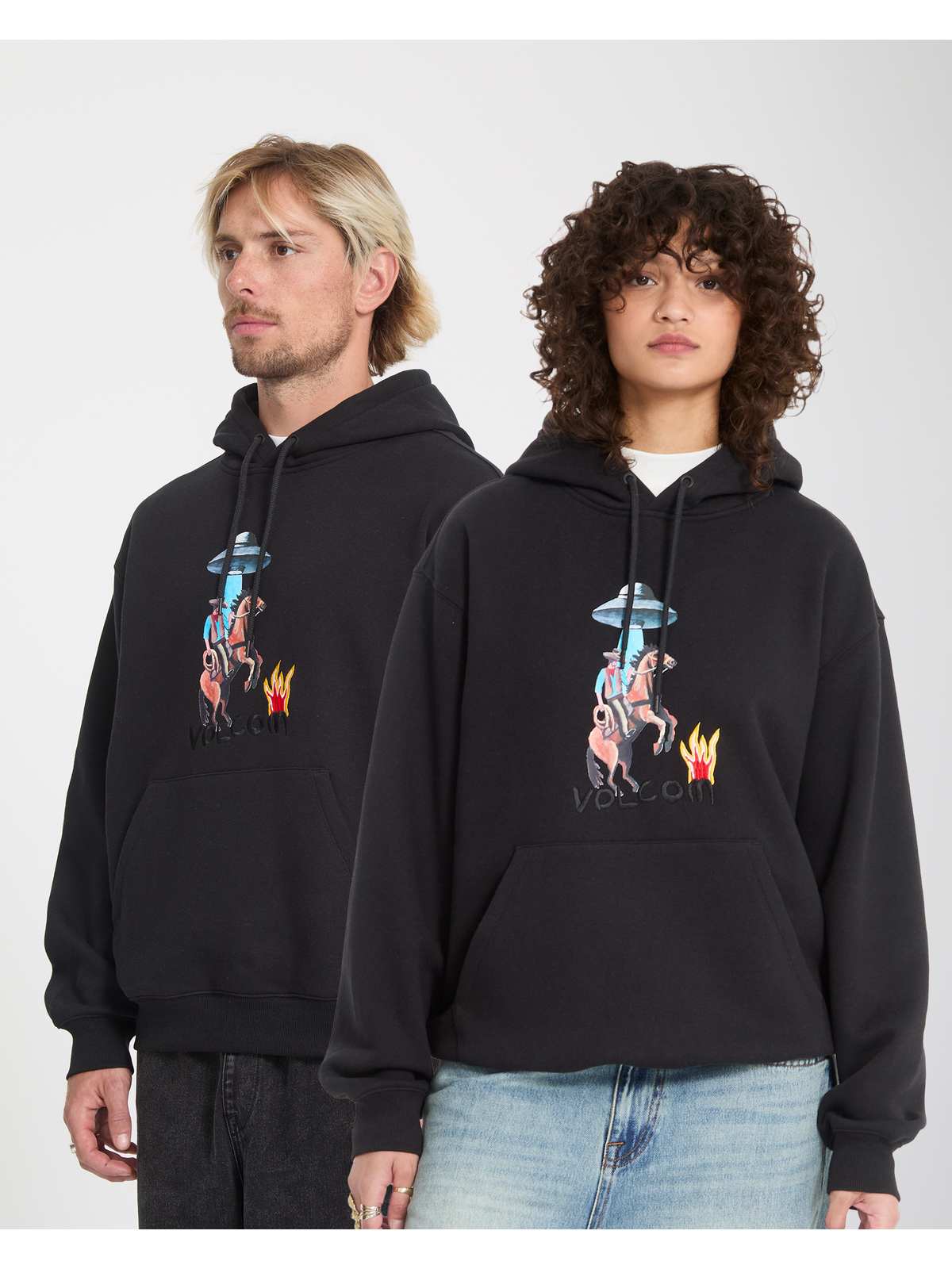 Bluza z kapturem VOLCOM Fa Mickey Mason Po 2 czarny
