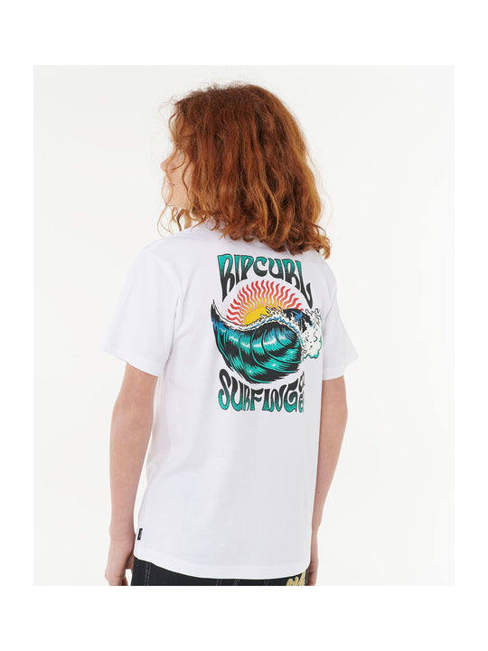 Koszulka RIP CURL HAZED &amp; TUBED TEE-BOY biała
