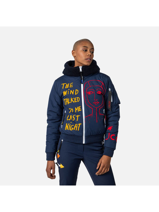 Kurtka narciarska damska Rossignol W Yety Fleecy Bomber Jkt niebieski - Adventure Sports

