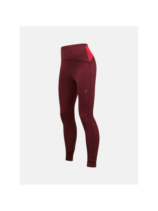 Legginsy damskie PEAK PERFORMANCE W Light Tights bordowe - Adventure Sports

