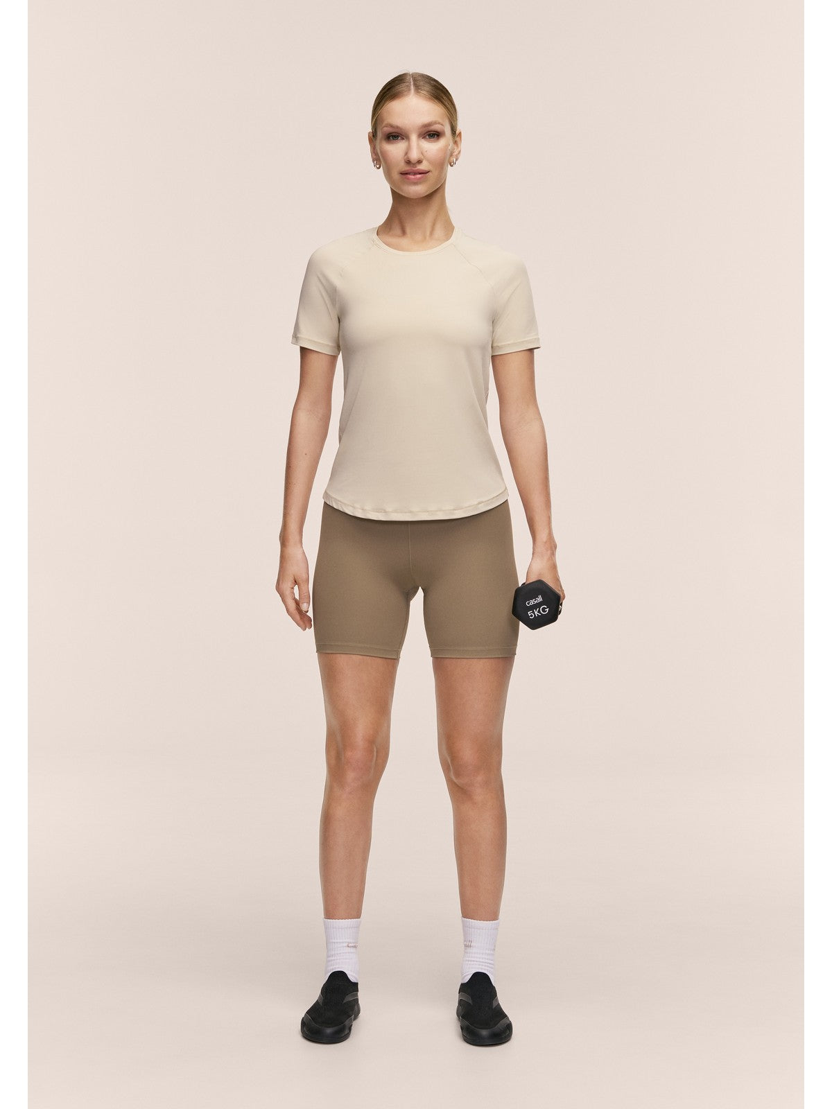 Koszulka damska CASALL Essential Tee kolor beżowy