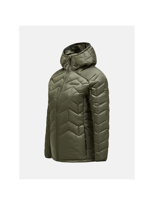 Kurtka zimowa damska Peak Performance W Elevate Liner Hood zielony - narciarska - Adventure Sports
