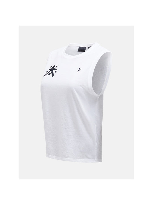 Koszulka PEAK PERFORMANCE Explore Graphic Sleeveless Women biały - Adventure Sports
