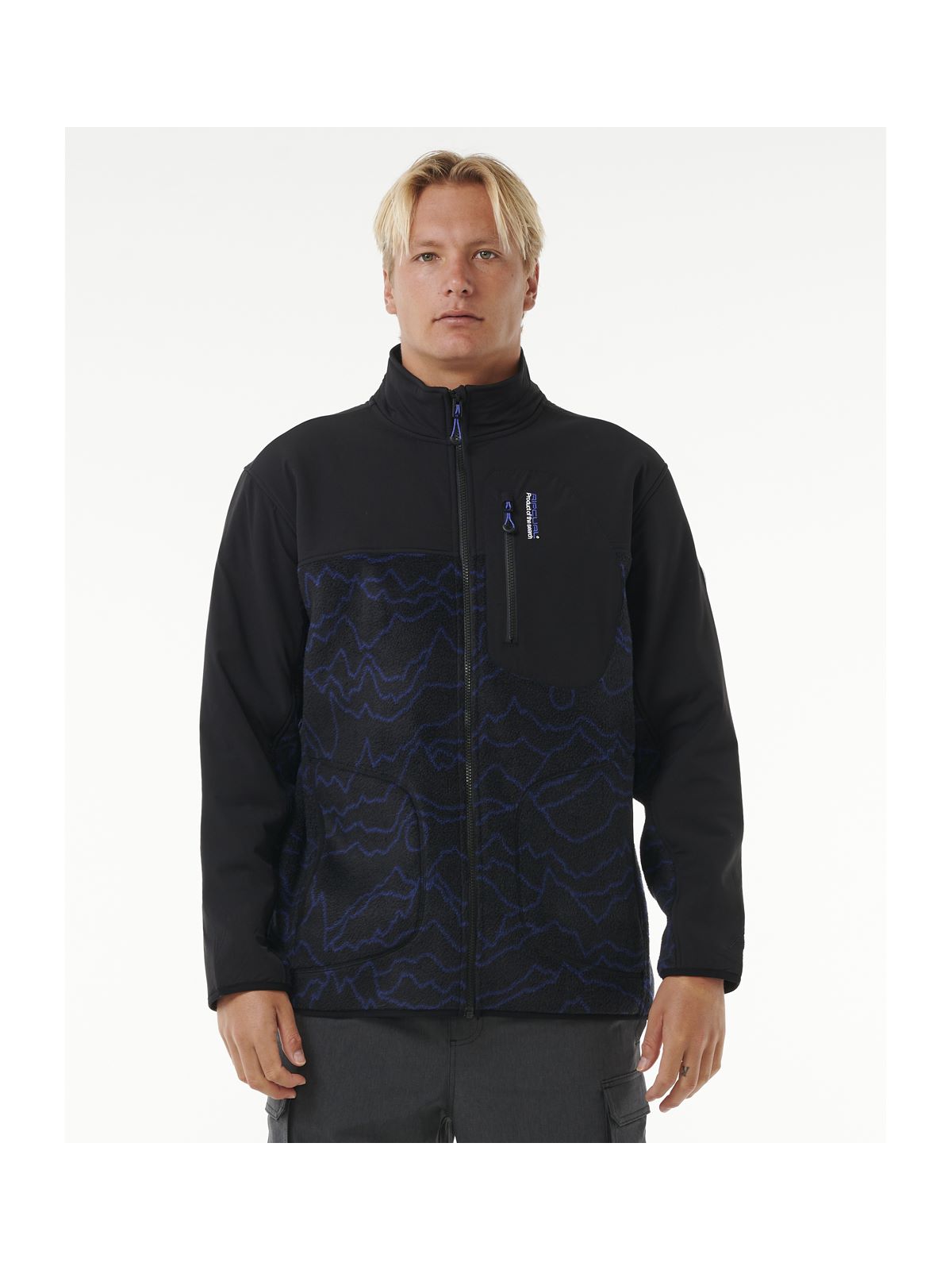 Bluza RIP CURL Anti Series Search Zip Crew czarny - Adventure Sports