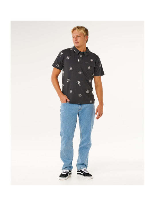 Koszulka męska RIP CURL Sessions Polo czarna

