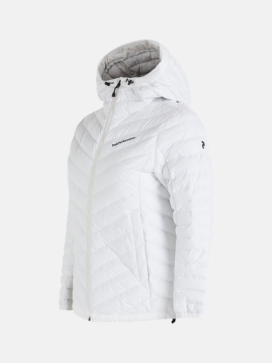Kurtka puchowa Peak Performance W Frost Down Hood Jacket biały - Adventure Sports
