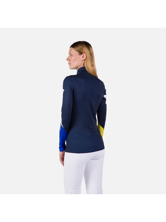 Koszulka Rossignol W Booster 1/2 Zip Top niebieski - Adventure Sports
