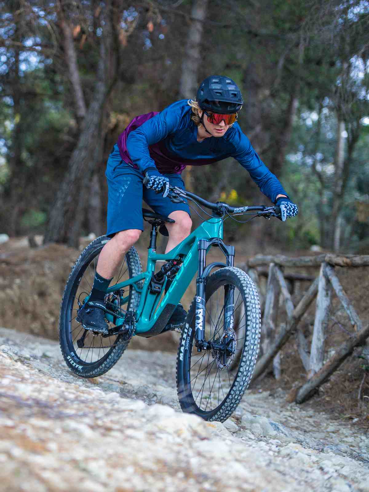 Koszulka rowerowa NORTHWAVE Edge Jersey niebieski/fioletowy - Adventure Sports