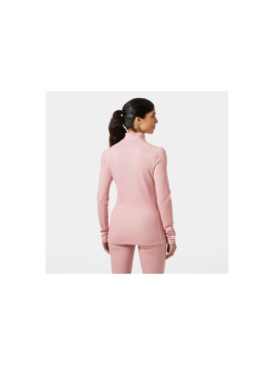 Koszulka damska HELLY HANSEN W Lifa Merino Midw 1/2 Zip kolor różowy
