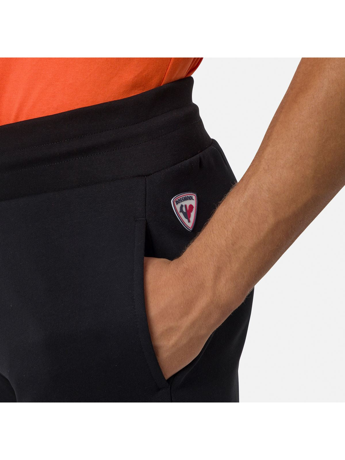 Spodnie dresowe męskie Rossignol LOGO PANT FL czarny - Adventure Sports