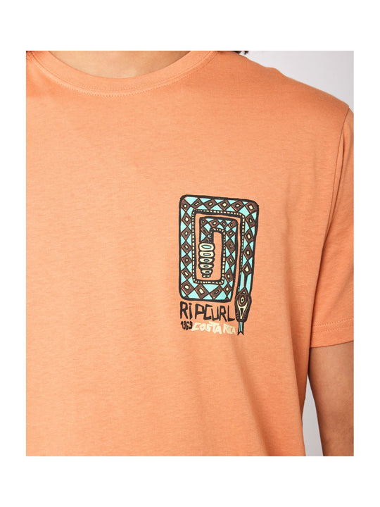 Koszulka RIP CURL Desti Animals Tee pomarańczowy - Adventure Sports
