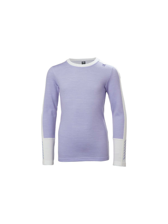 Bielizna dziecięca HELLY HANSEN Jr Lifa Merino Midweight Set kolor fioletowy

