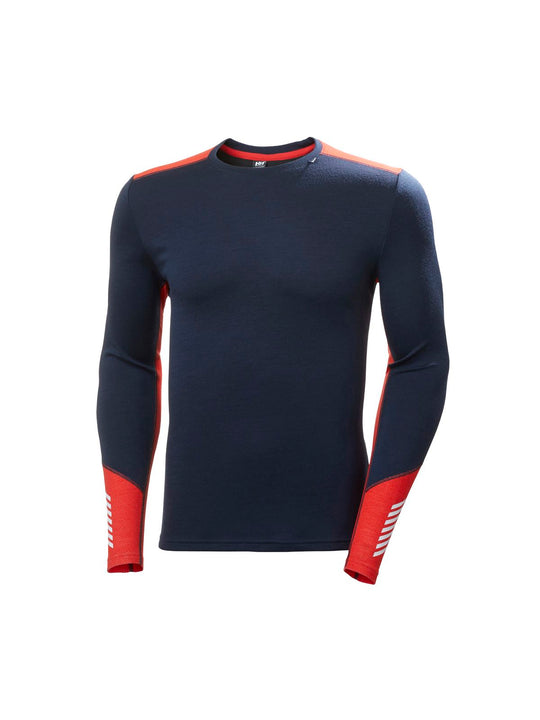 Koszulka męska HELLY HANSEN Lifa Merino Midweight Crew  kolor granatowy
