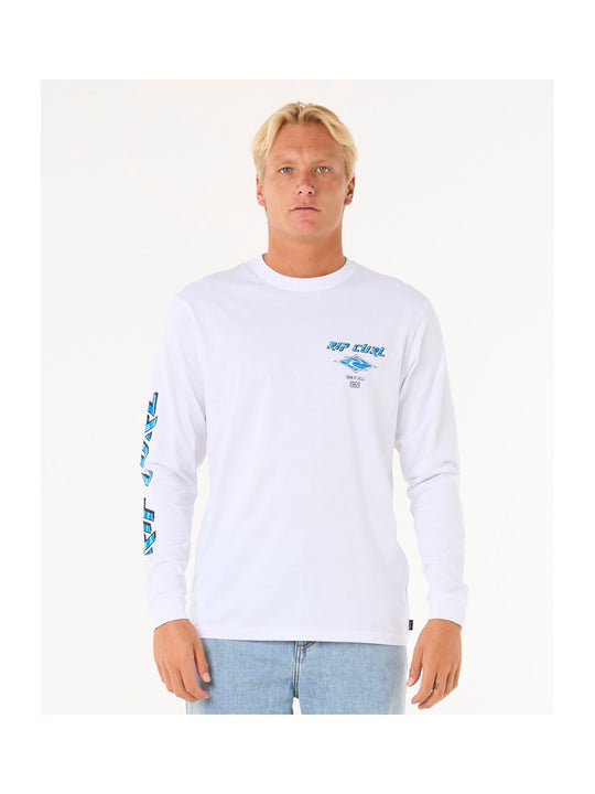Koszulka RIP CURL Fade Out Icon L/S Tee biała
