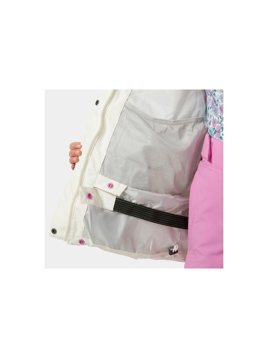 Kurtka narciarska dziecięca HELLY HANSEN Jr Girl Diamond Jacket kolor biały
