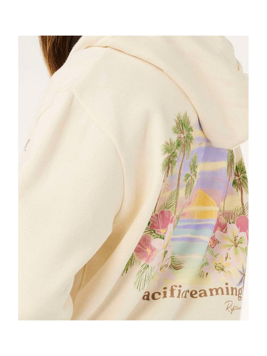 Bluza damska RIP CURL Poolside Zip Thru Relaxed Hood beżowa
