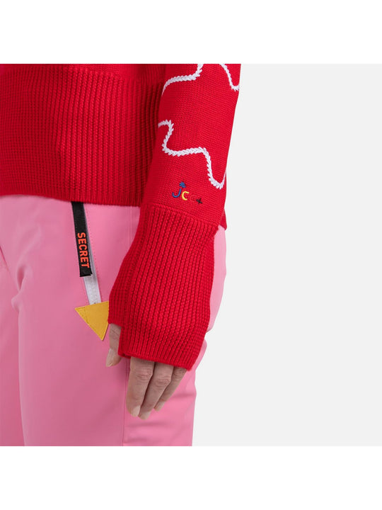 Sweter Rossignol W Jcc Roll Neck czerwony - Adventure Sports

