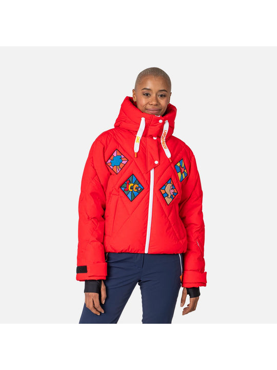 Kurtka puchowa narciarska Rossignol W Lumy Down Bomber Jkt czerwony - Adventure Sports
