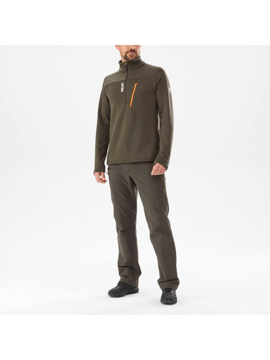 Bluza w góry męska MILLET M Seneca Fleece Po Zip brązowa - Adventure Sports
