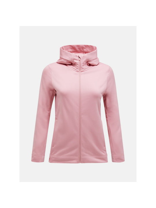 Bluza damska mid layer Peak Performance W Rider Tech Zip Hood różowy - Adventure Sports
